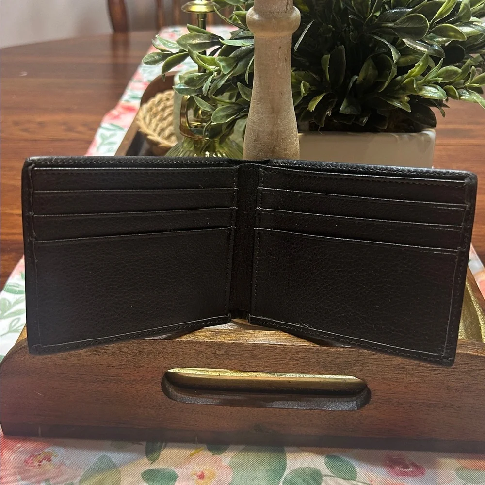 Original Penguin Black Premium Leather Bifold Wallet